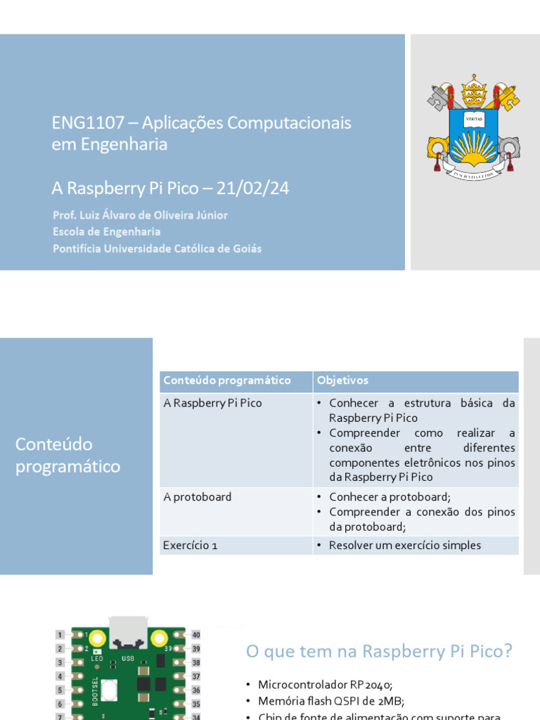 Introdução à Raspberry Pi Pico em Engenharia | PDF | Python (linguagem ...