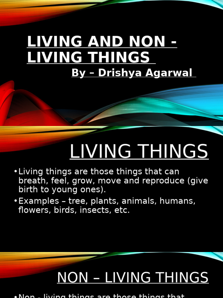 Living and Non - Living Things | PDF