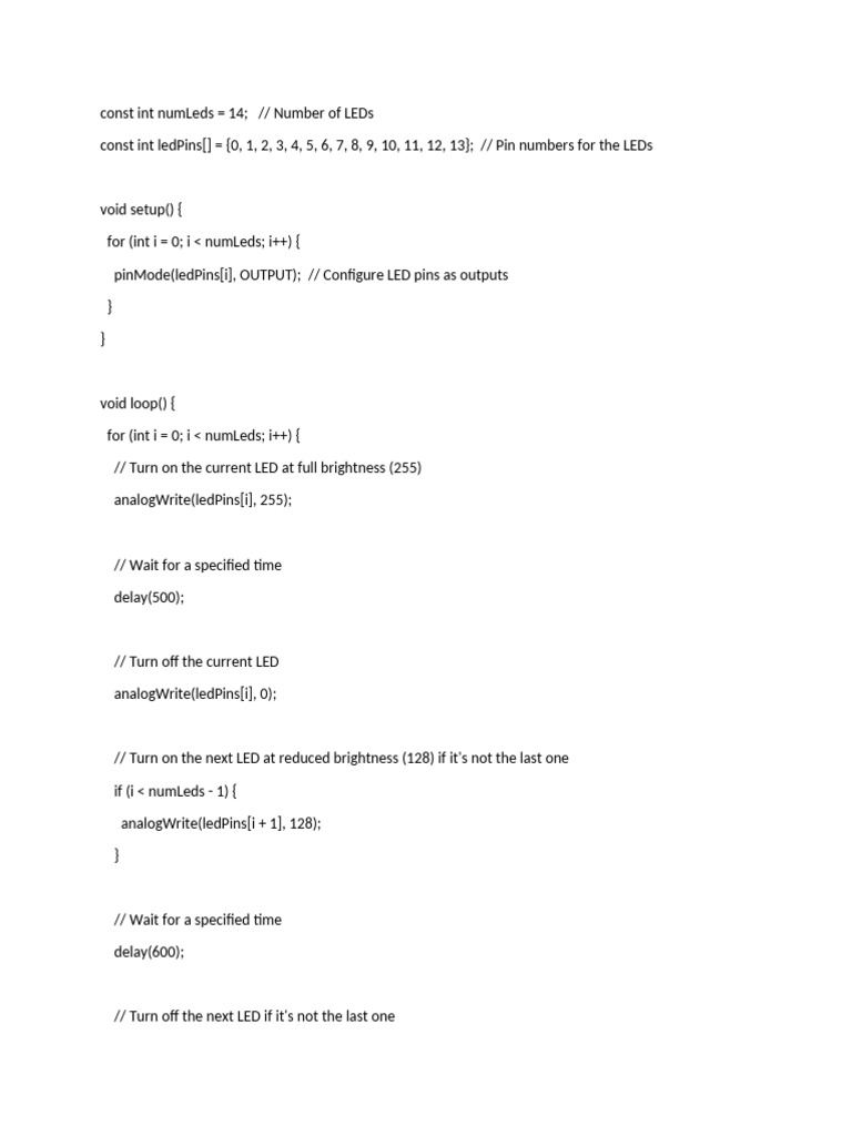 Understanding const int in Arduino | PDF