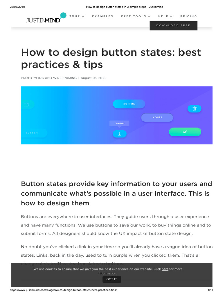 Design Button States in 3 Steps | PDF | Button (Computing) | User Interface