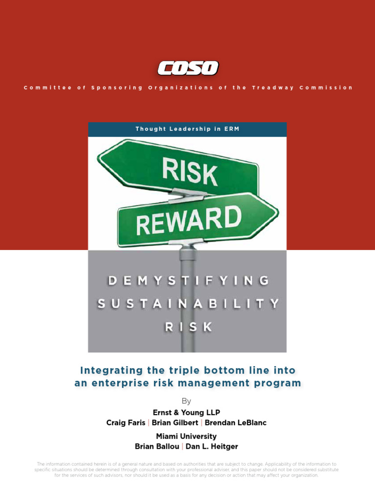 Integrating Sustainability in ERM | PDF | Sustainability | Strategic ...