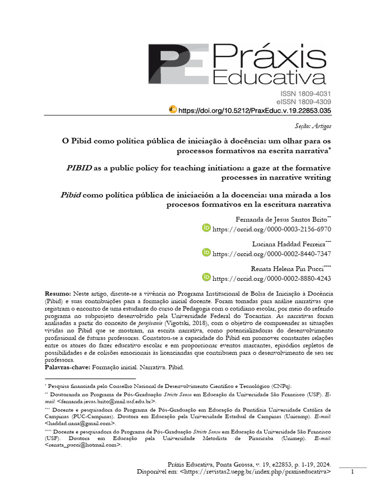 35+ +Artigo+Fernanda+Et+Al 13+Maio+2024 | PDF | Pedagogia | Aprendizado