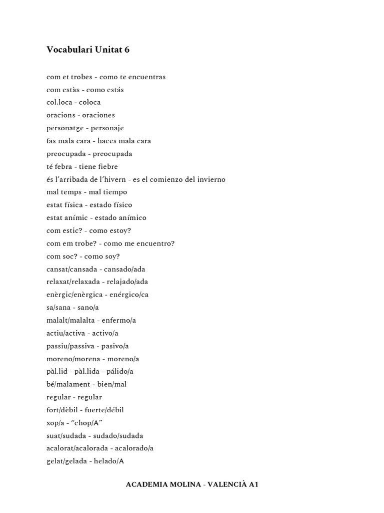 vocabulario-valenciano-a1-unidad-6-pdf