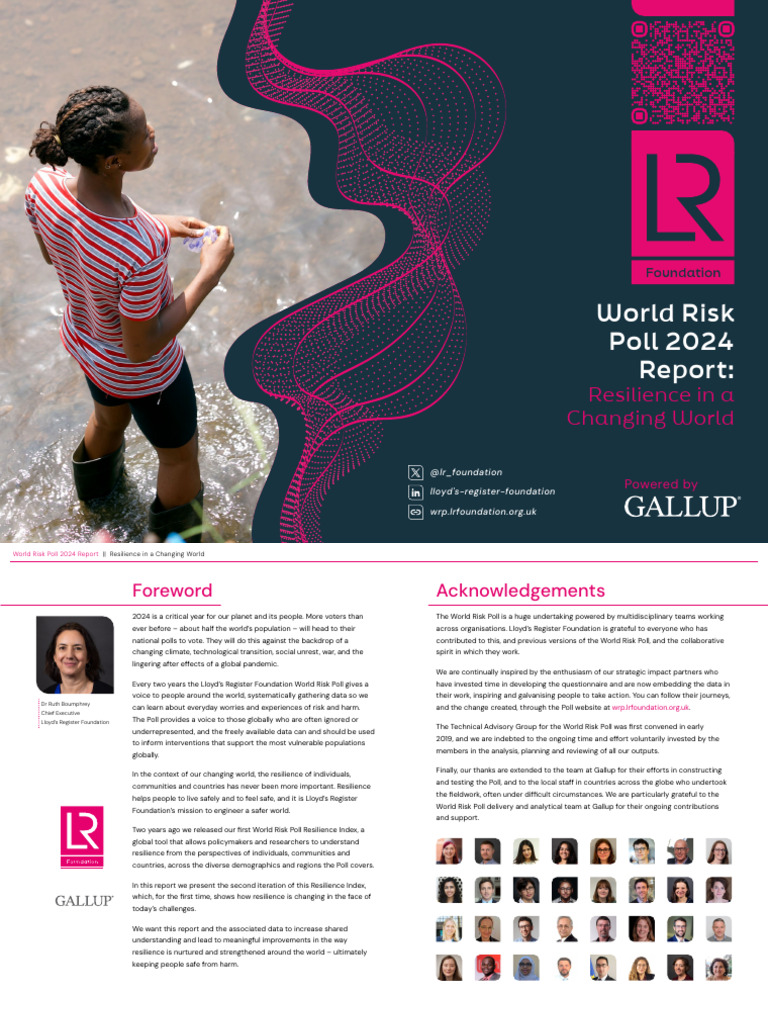 World Risk Poll 2024: Resilience Insights | PDF | Psychological ...