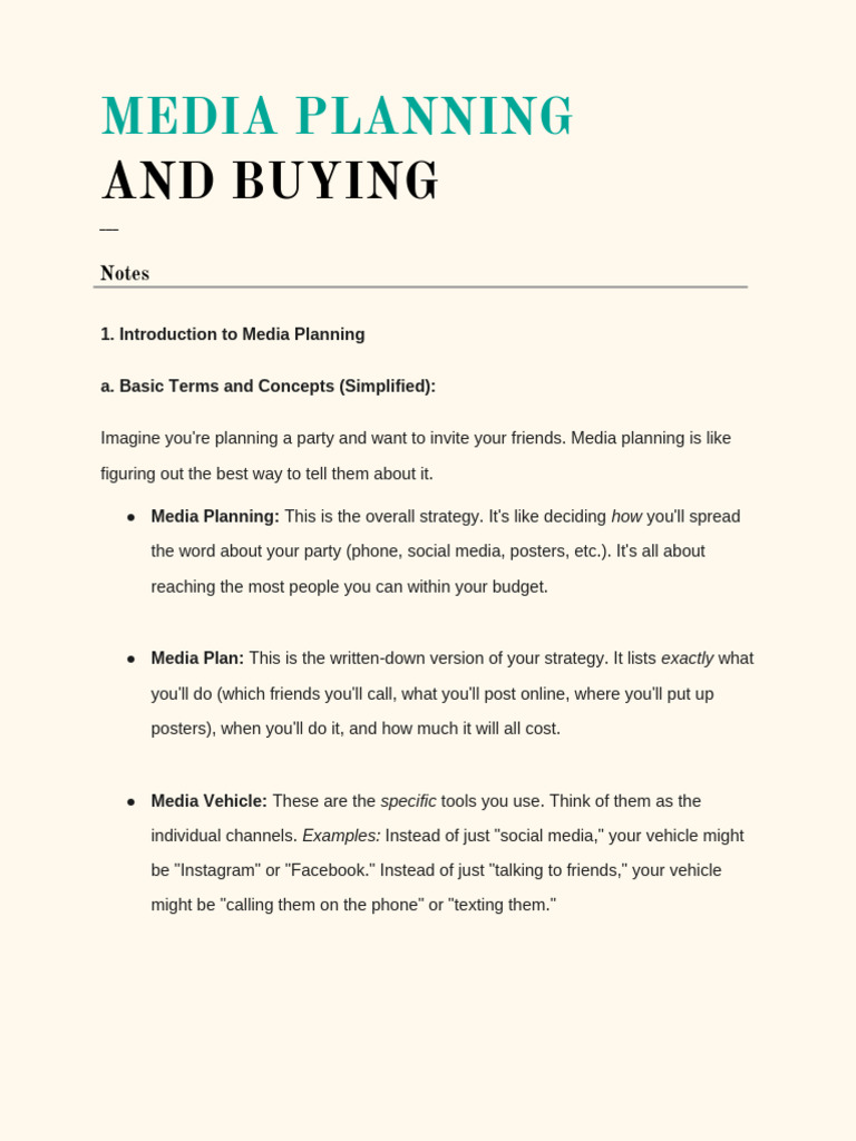 Media Vehicles in Advertising Strategy | PDF | Target Audience ...