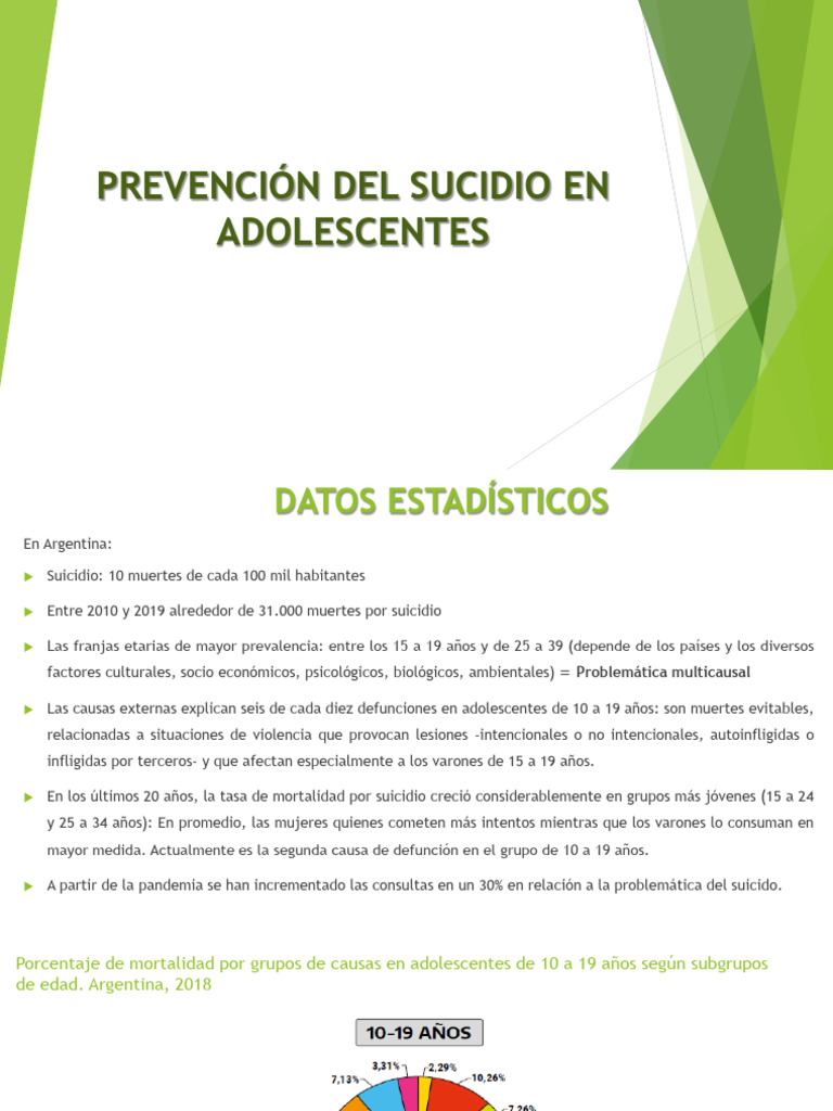 Prevención Del Sucidio en Adolescentes | PDF | Suicidio | Trastorno ...