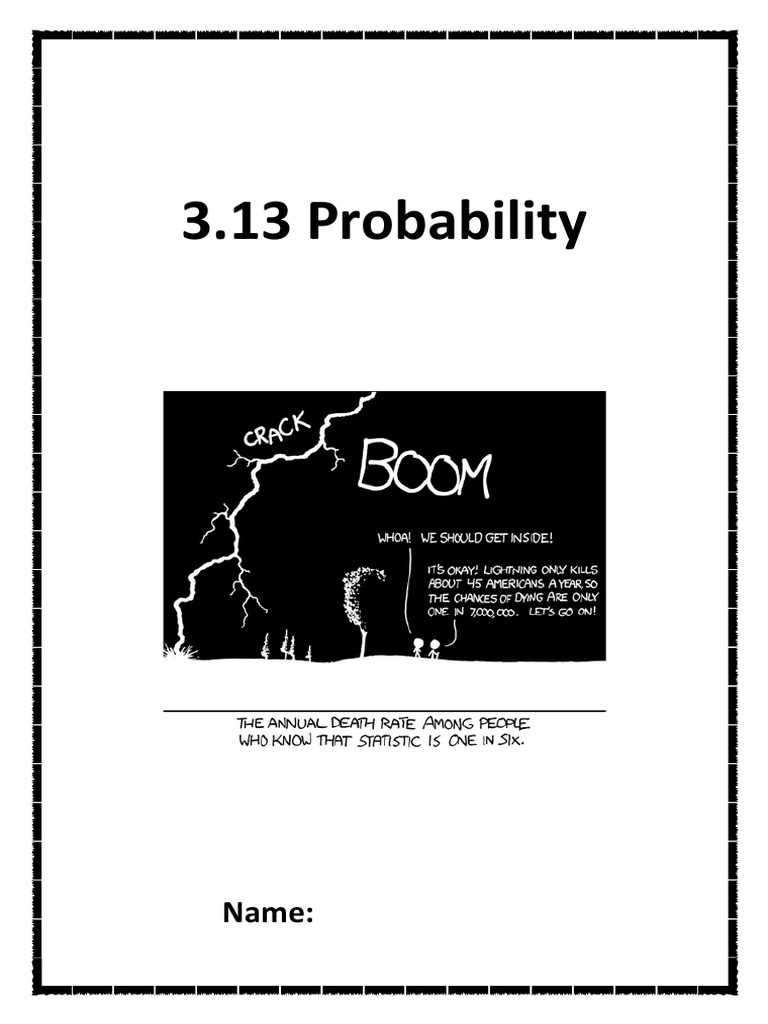 3.13 Probability Workbook 2018 | PDF | Probability | Applied Mathematics