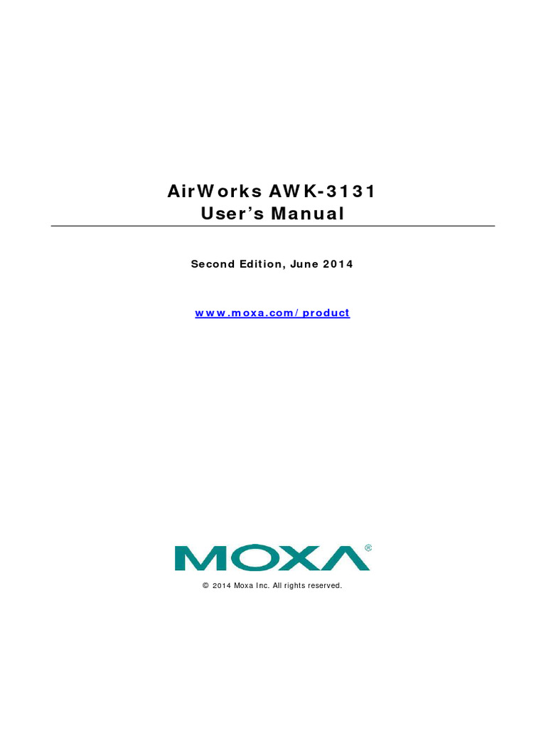 Moxa UserManual AWK-3131 UM 2e | PDF | Ieee 802.11 | Computer Science