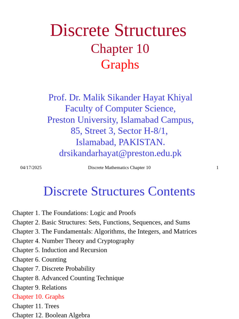 Understanding Graphs in Discrete Mathematics | PDF | Vertex (Graph ...