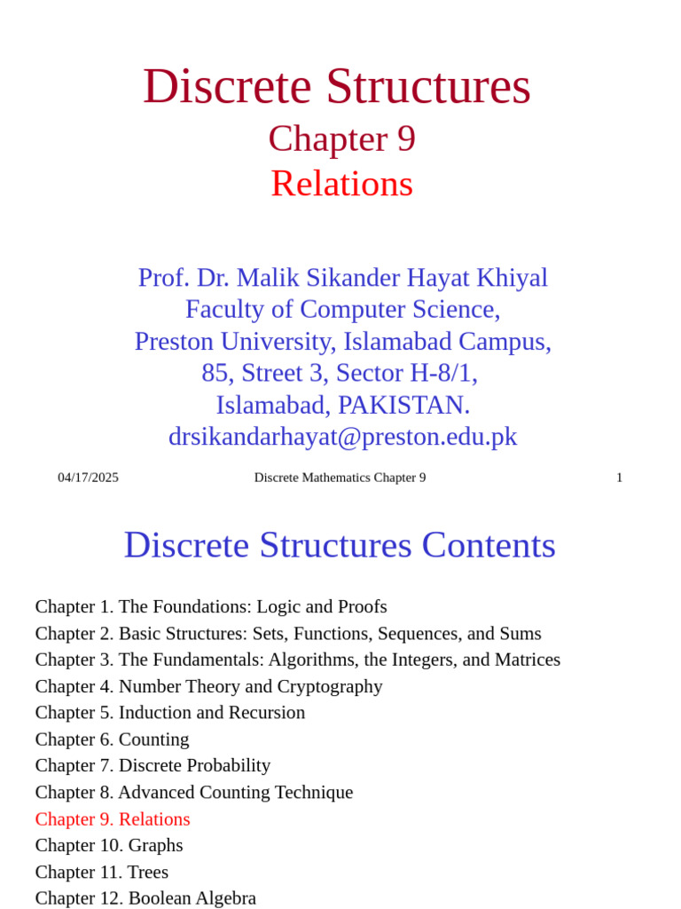Discrete Chapter 09 | PDF | Function (Mathematics) | Set (Mathematics)