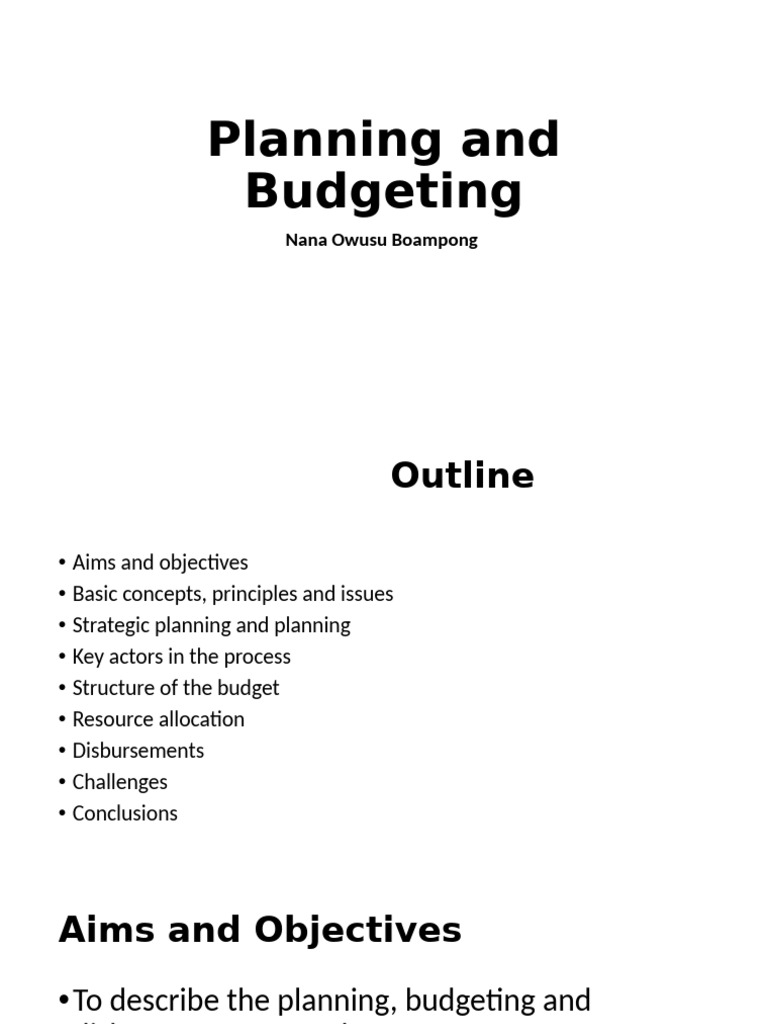 Planning and Budgeting | PDF | Budget | Expense