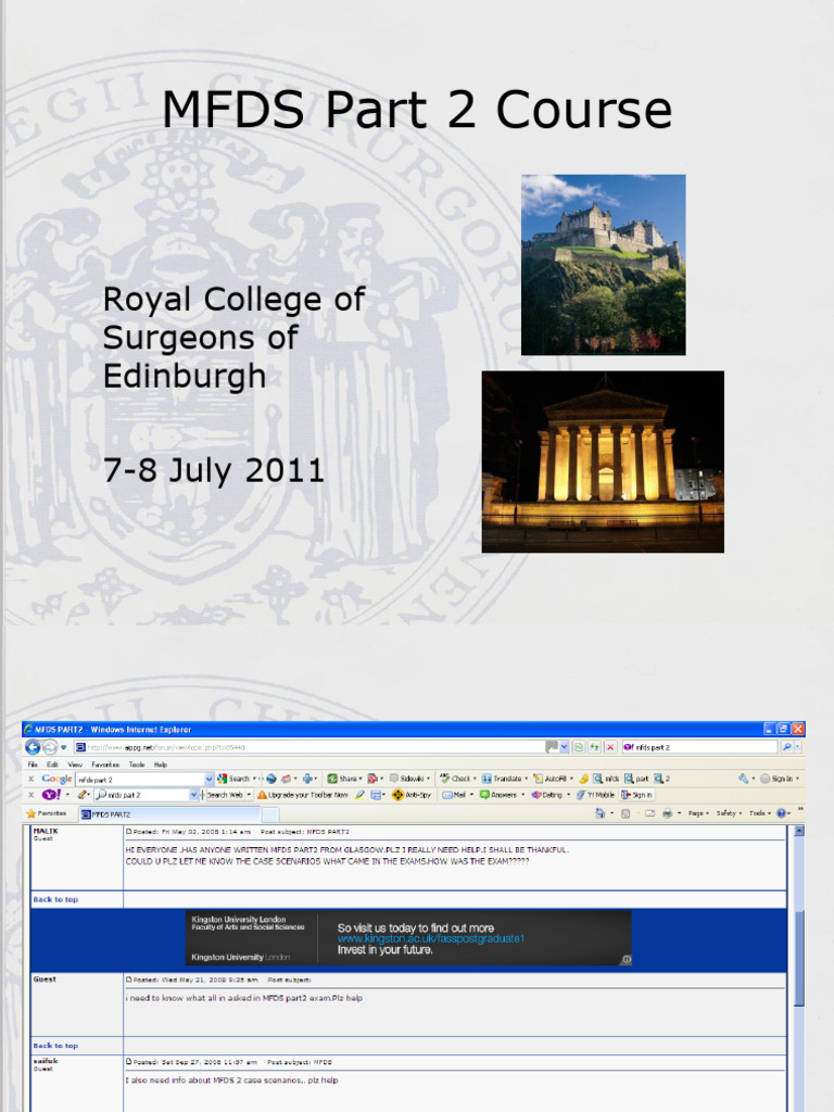 MFDS Part 2 Exam Overview and Format | PDF | Dentistry | Health Care
