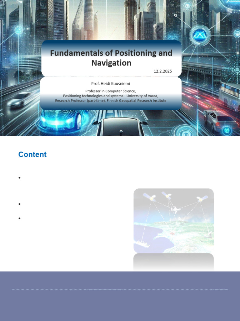 Positioning and Navigation Basics | PDF | Kalman Filter | Latitude