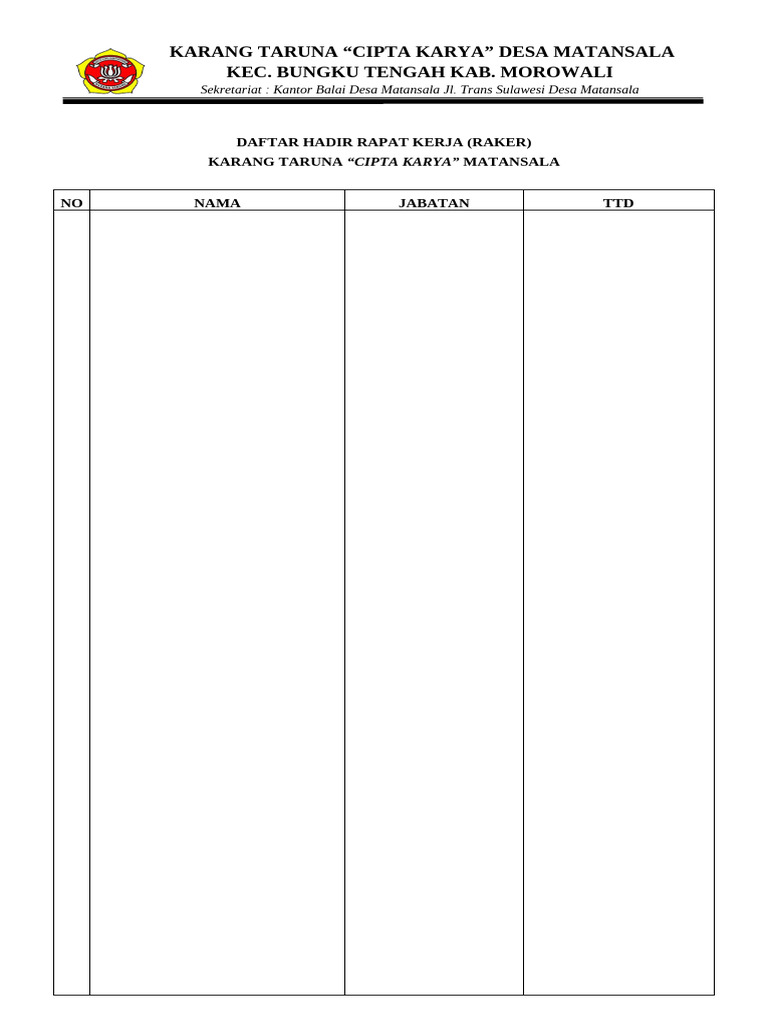 Undangan Raker | PDF