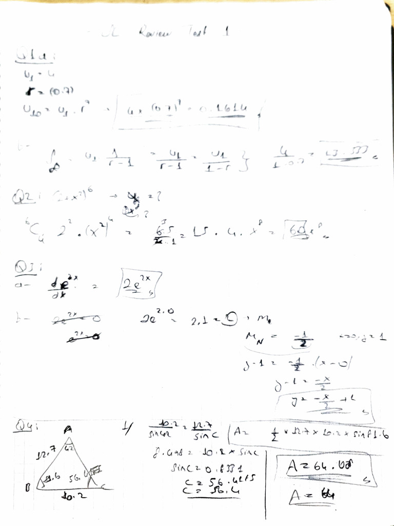 SL Review Test | PDF
