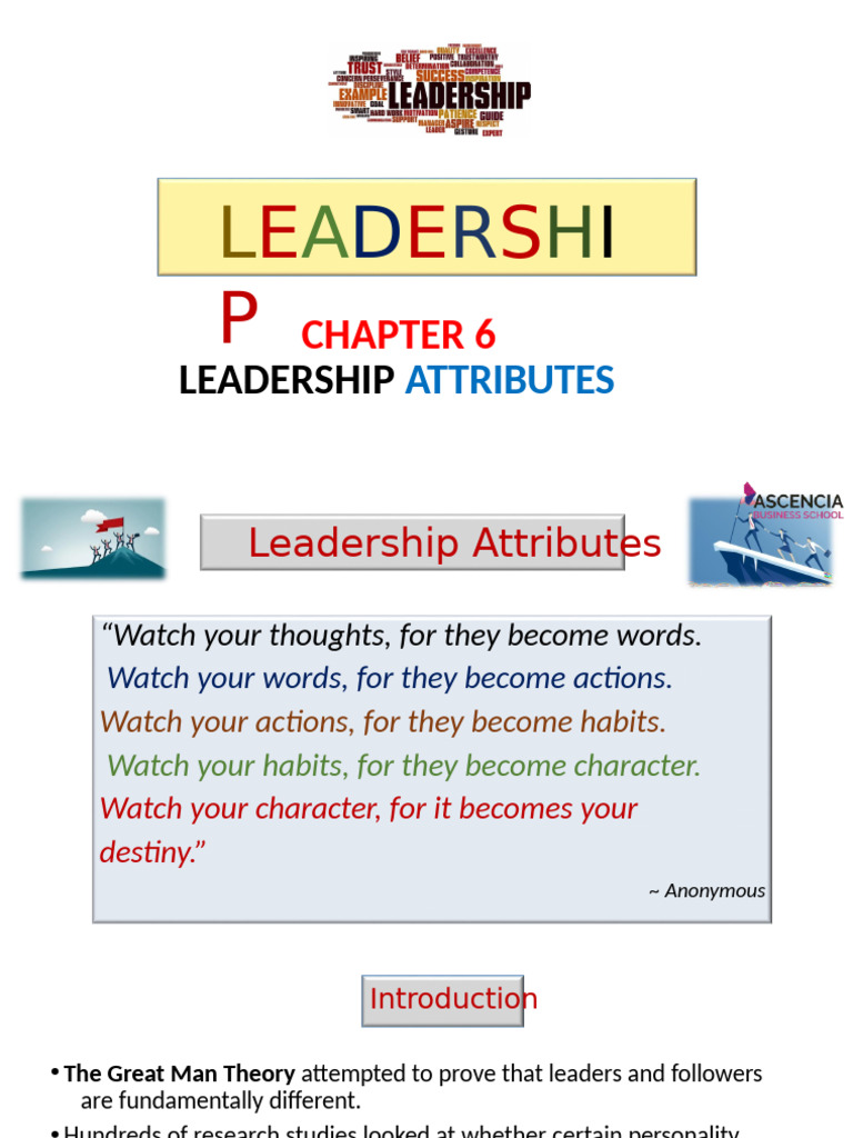 Leadership Attributes and Personality Traits | PDF | Leadership ...