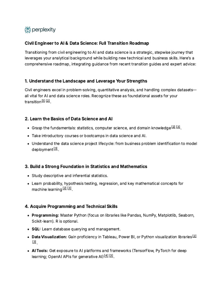Civil Engineers' Guide to AI Transition | PDF | Data Science ...