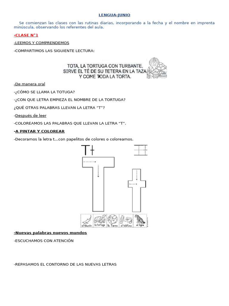 Actividades de Lengua para Primer Grado | PDF | Escritura ...