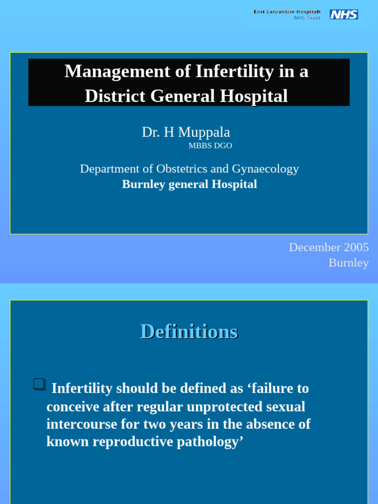 Infertility Management in District Hospitals | PDF | Infertility ...