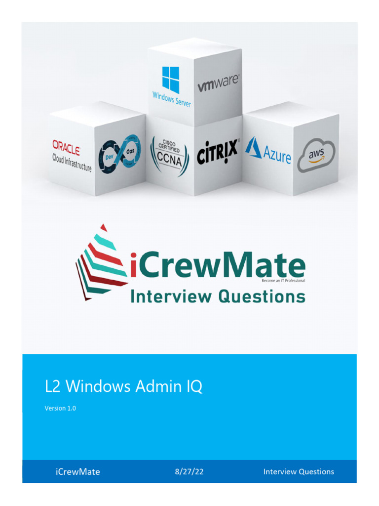 L2 Windows Admin Interview Questions | PDF | Active Directory | Domain ...