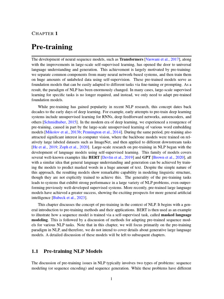 Understanding Pre-training in NLP | PDF | Learning | Computational ...