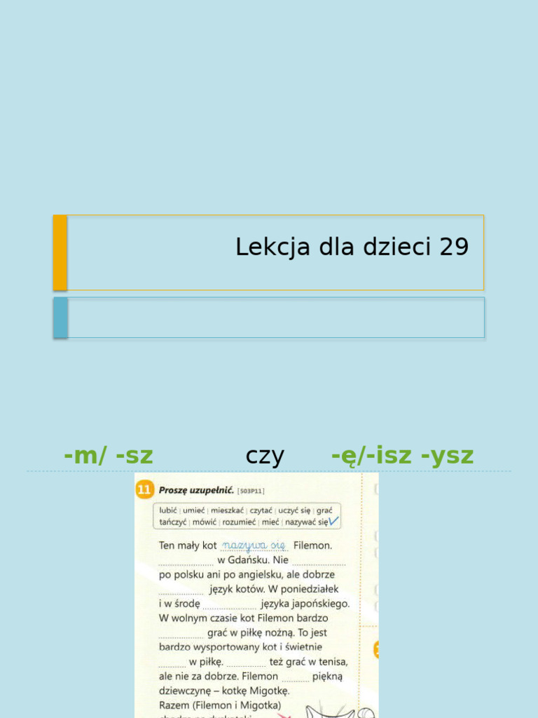 Lekcja Dla Dzieci 29 | PDF