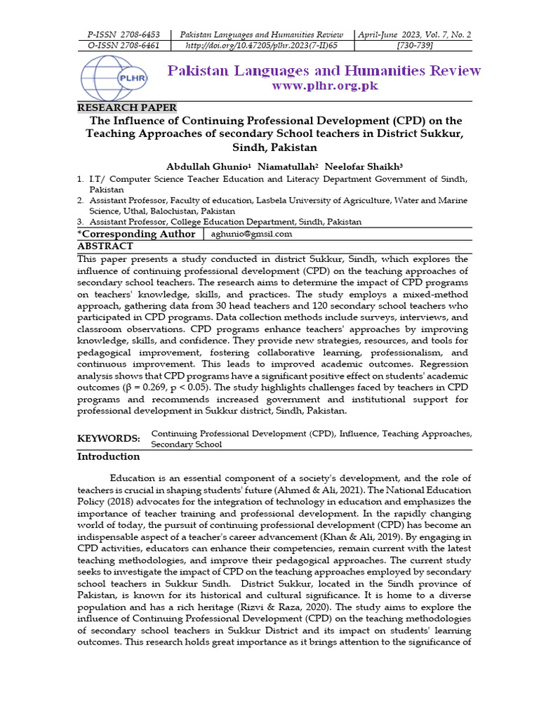 65 +The+Influence+of+Continuing+Professional+Development+ (CPD) +on+the ...