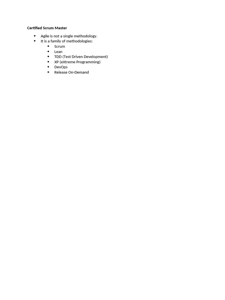 Certified Scrum Master | PDF