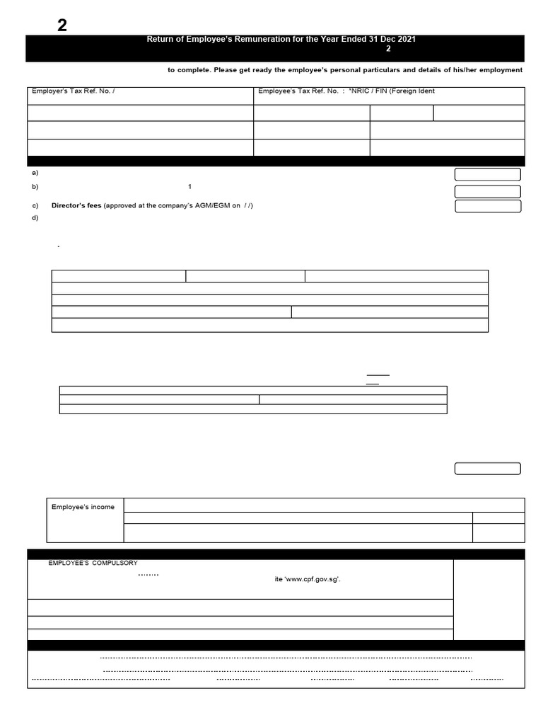 Form Ir8A | PDF | Pension | Taxes
