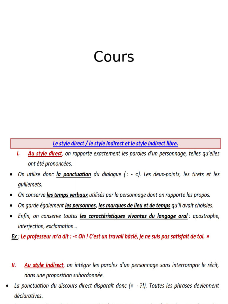 Cours Discours | PDF