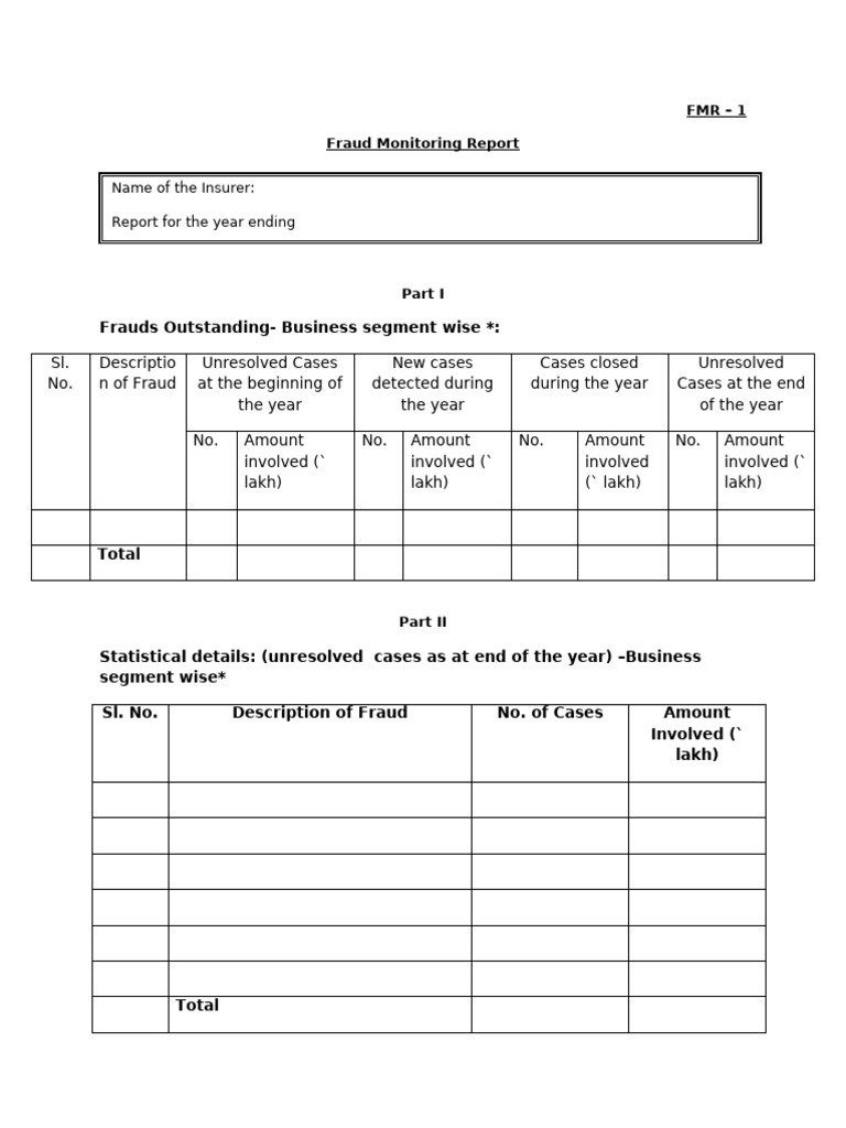 Insurance Fraud Monitoring Framework Attachment-1 | PDF | Fraud | Crimes