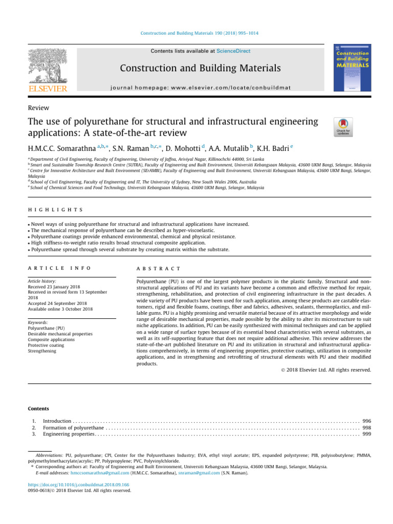 1 s2.0 S0950061818323523 Main | PDF | Polyurethane | Composite Material