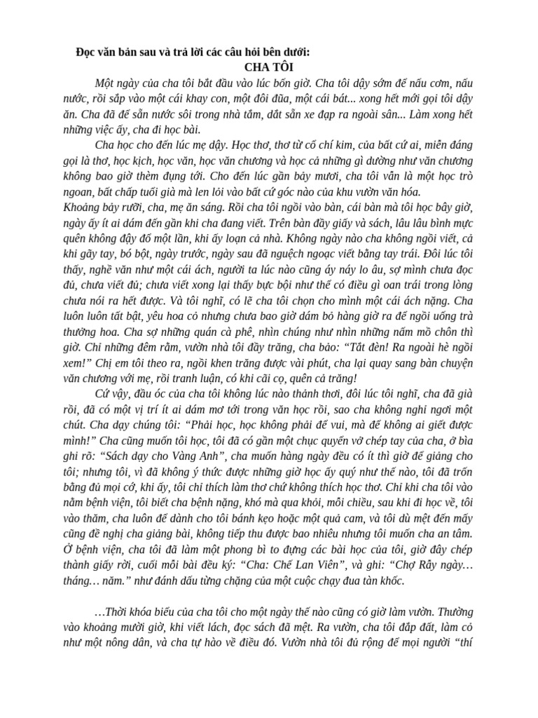 Cha Tôi | PDF