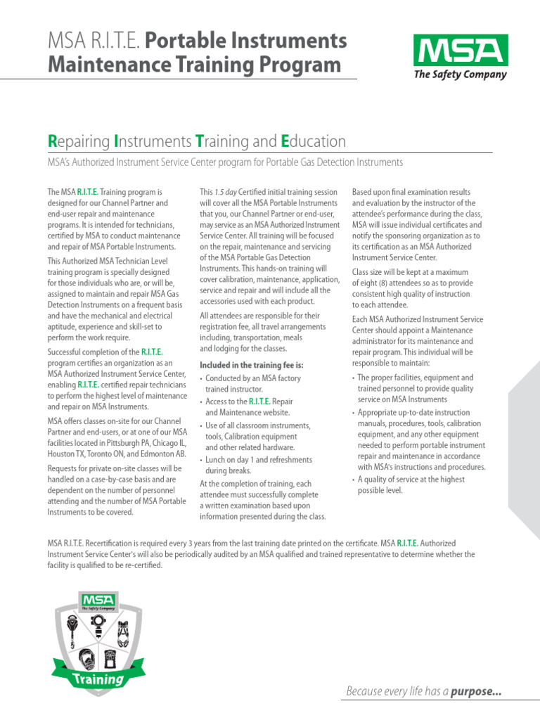 0800-39-MC RITE Training Bulletin | PDF | Calibration