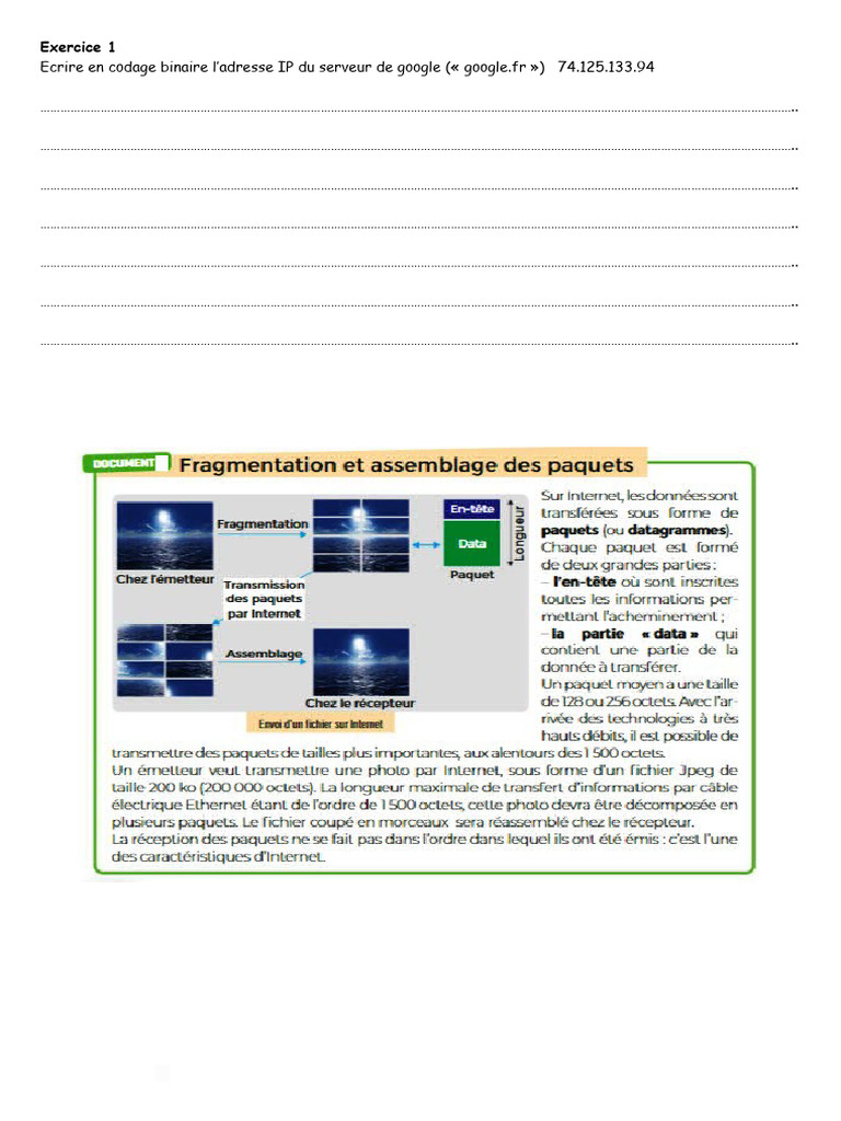 Analyse des adresses IP et routage | PDF