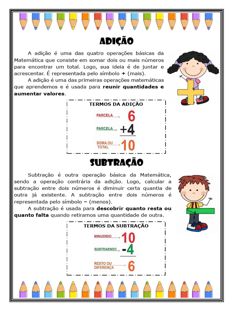 Adição e Subtração: Conceitos Básicos | PDF
