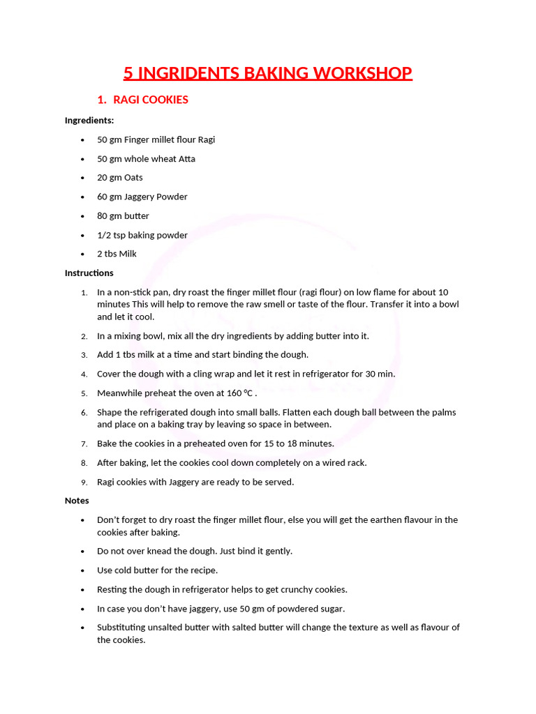 5 Easy Healthy Baking Recipes | PDF | Pizza | Dough