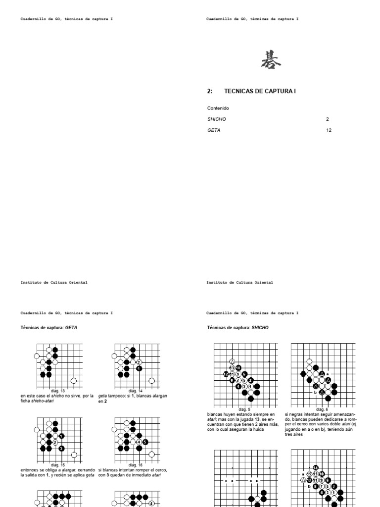 Técnicas de Captura en Go: Shicho y Geta | PDF | Operaciones militares