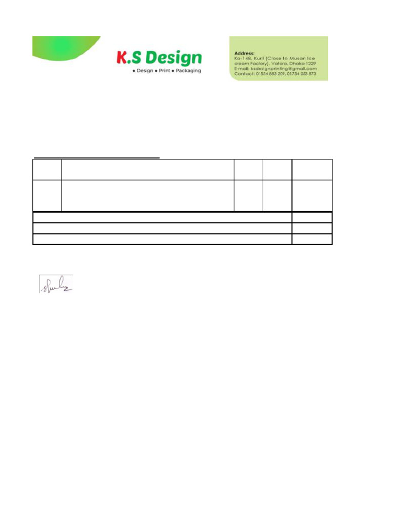 Sticker Visiting Card Invoice & Challan | PDF
