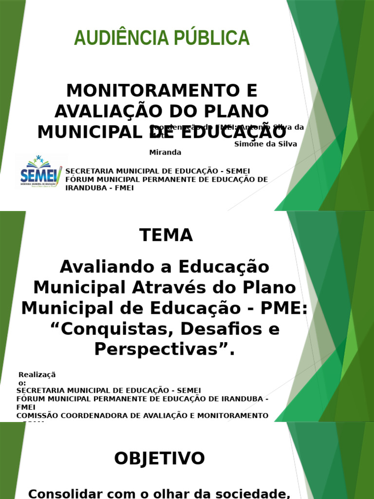 Monitoramento do Plano de Educação de Iranduba | PDF | Educação ...