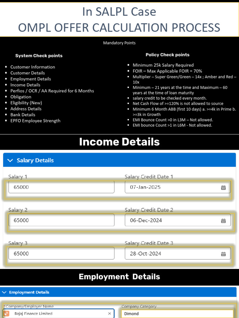 SALPL OMPL Offer Calculation Guide | PDF