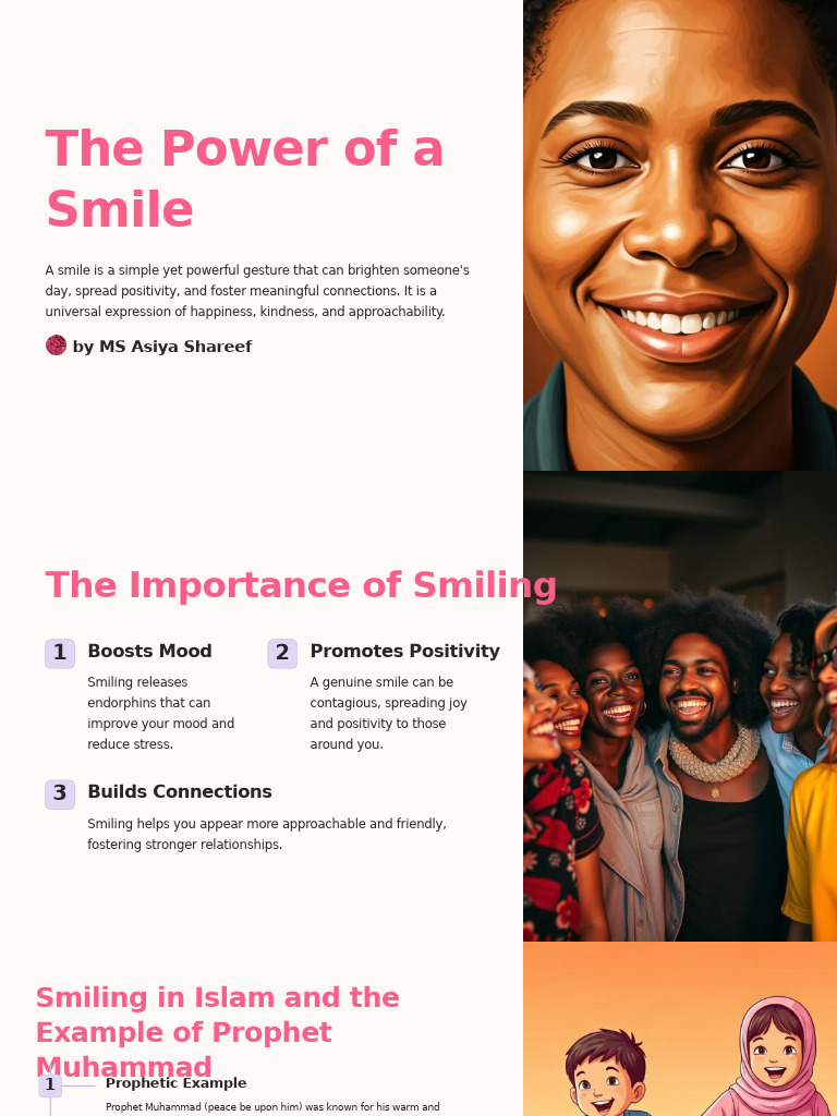 The Power and Importance of Smiling | PDF | Muhammad | Abrahamic Religions