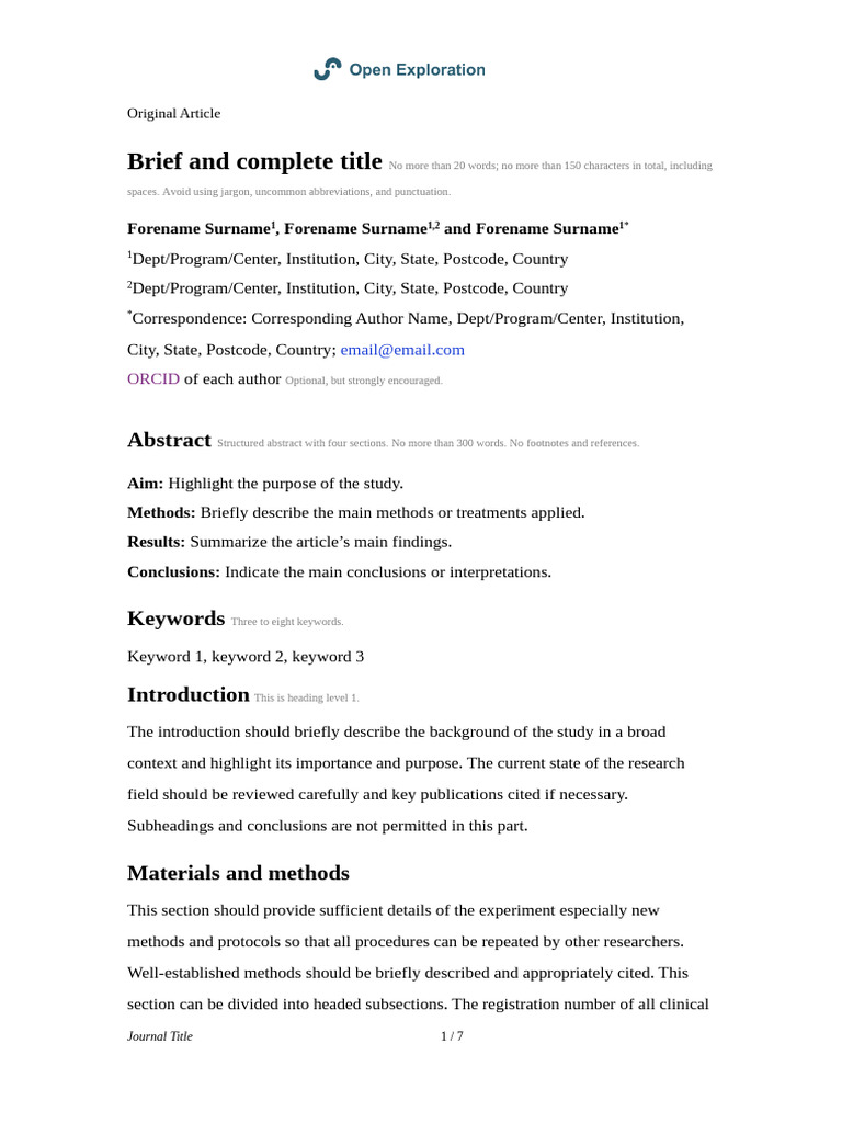 Research Article Structure Guidelines | PDF | Data