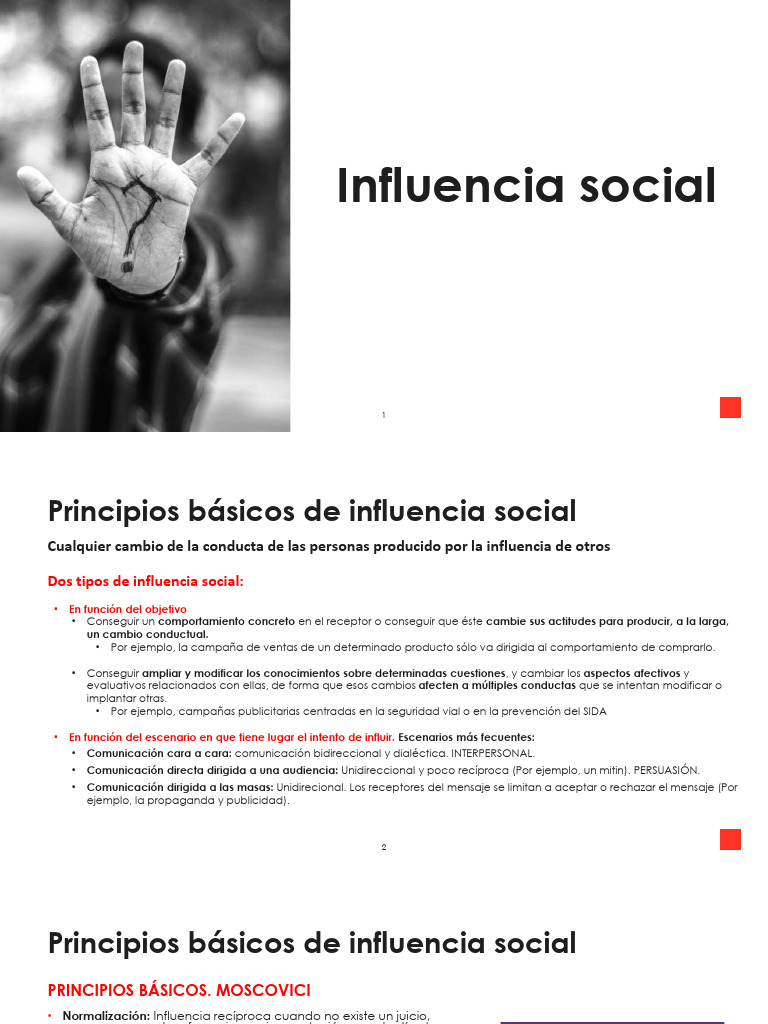 Principios de Influencia Social y Tácticas | PDF | Comportamiento ...