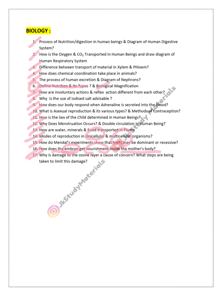 10th Science Important Questions | PDF | Aluminium | Acid