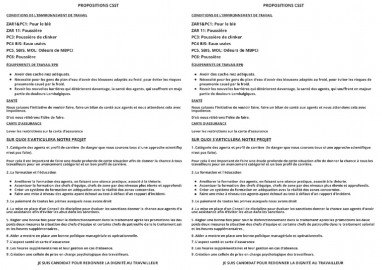 Delegue CSST Recto A5 | PDF