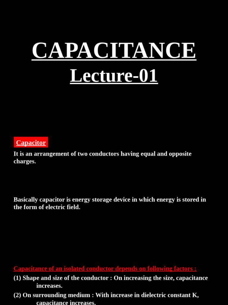 Factors Affecting Capacitor Capacitance | PDF | Capacitor | Capacitance