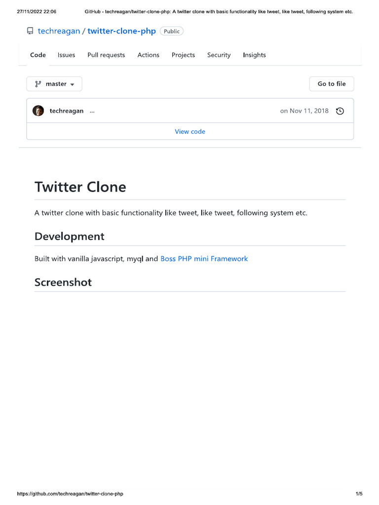 Techreagan Twitter Clone PHP | PDF
