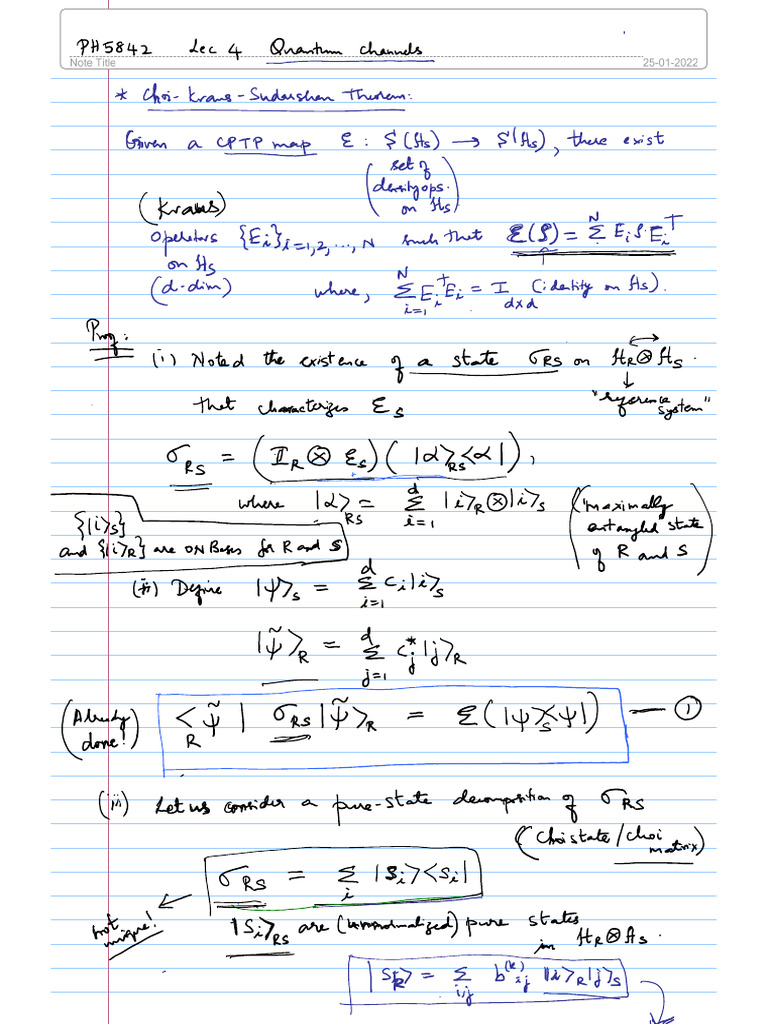 PH5842 Lec4 QChannels | PDF