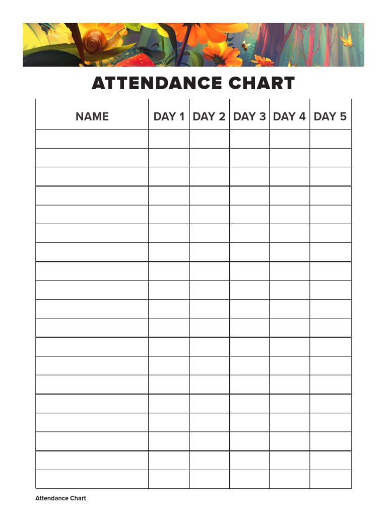 Attendance Tracking Chart | PDF